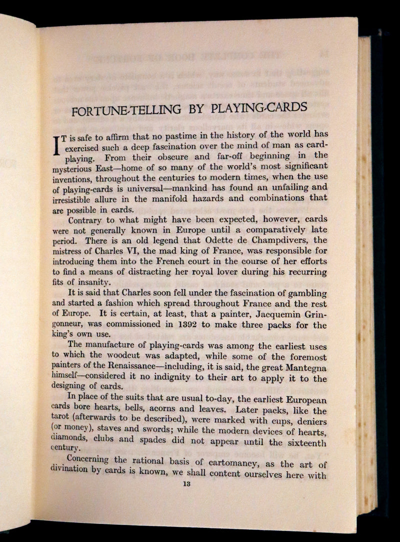 1930 Rare Book - The Complete Book of Fortune, Occult Sciences And Divination