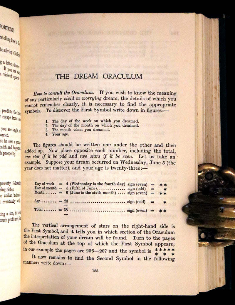 1930 Rare Book - The Complete Book of Fortune, Occult Sciences And Divination