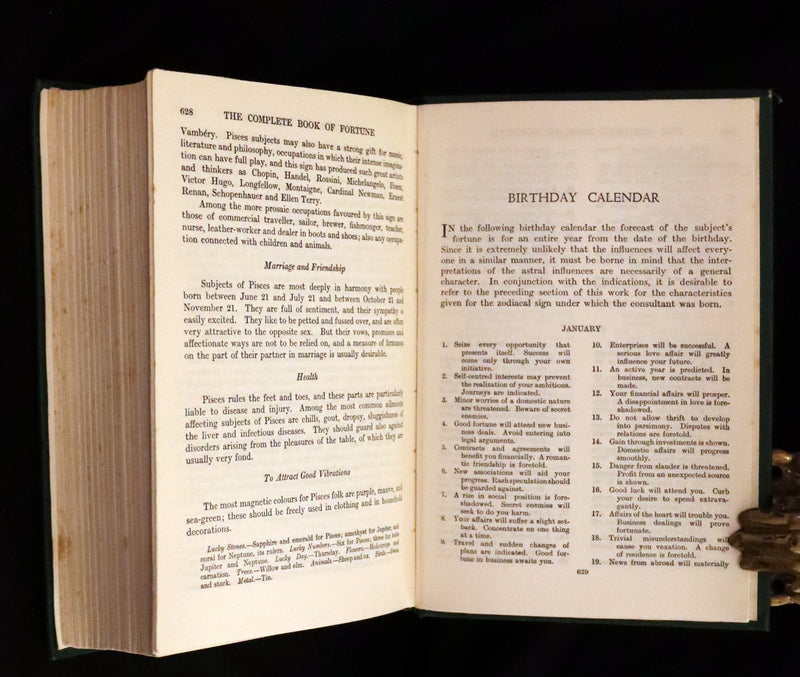 1930 Rare Book - The Complete Book of Fortune, Occult Sciences And Divination