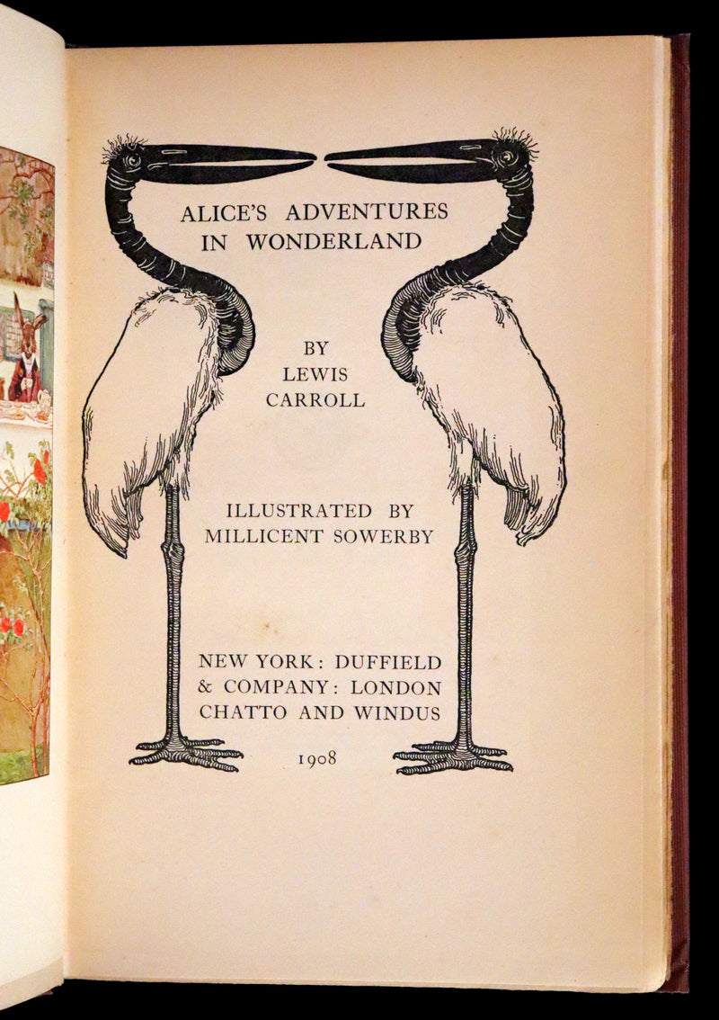 1908 Scarce Book - Alice in Wonderland Illustrated by Millicent Sowerby