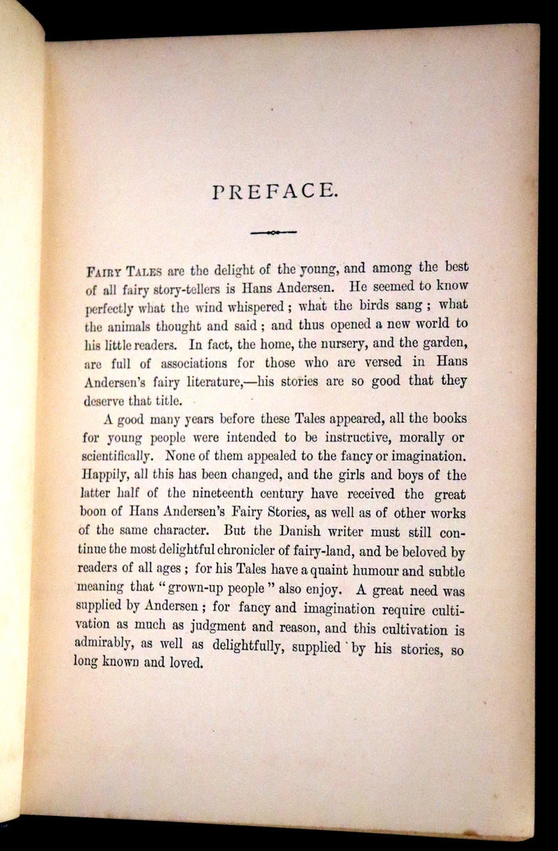1897 Rare Book - Hans Christian Andersen's Fairy Tales with Illustrations