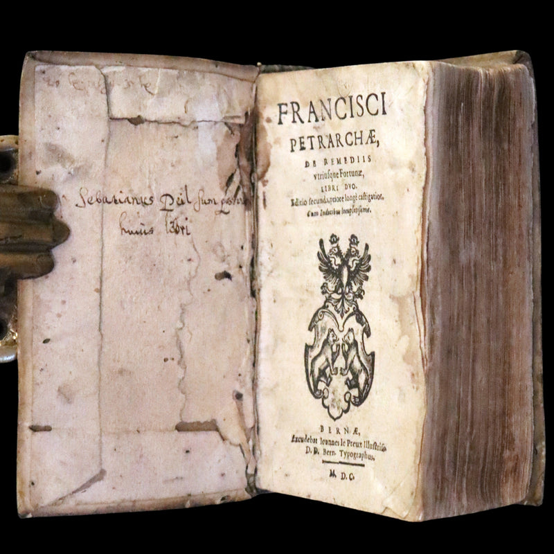 1600 Rare Book - Petrarch's Remedies for Fortune De Remediis Utriusque Fortunae