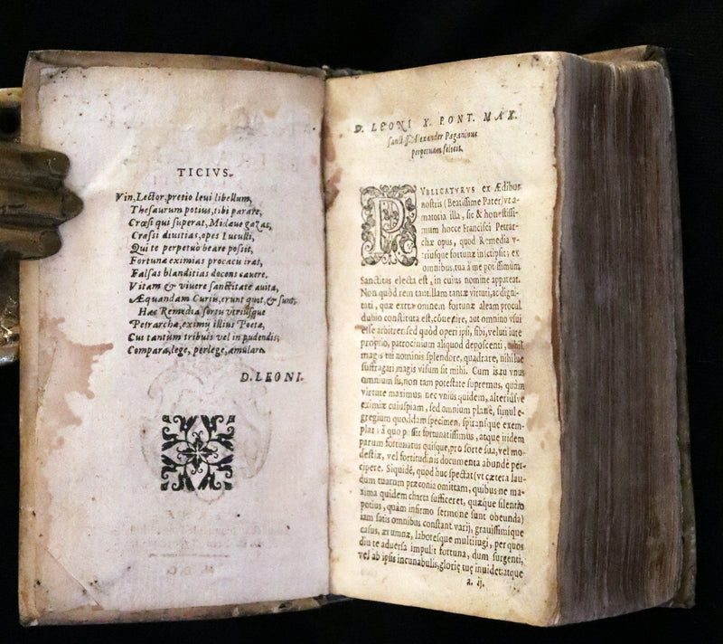 1600 Rare Book - Petrarch's Remedies for Fortune De Remediis Utriusque Fortunae