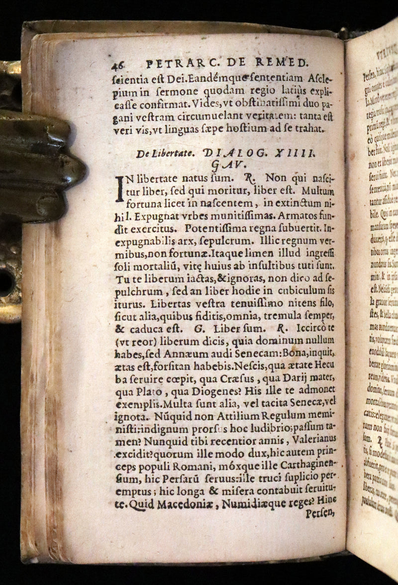 1600 Rare Book - Petrarch's Remedies for Fortune De Remediis Utriusque Fortunae