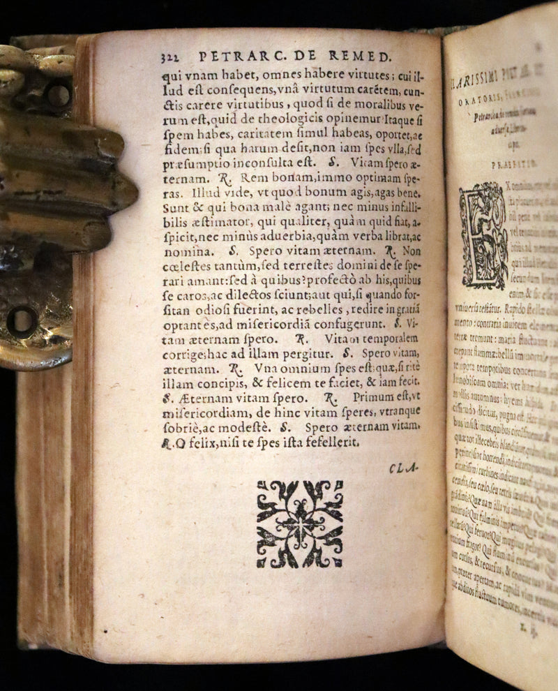 1600 Rare Book - Petrarch's Remedies for Fortune De Remediis Utriusque Fortunae