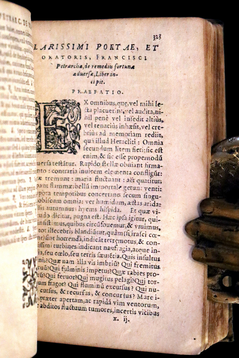 1600 Rare Book - Petrarch's Remedies for Fortune De Remediis Utriusque Fortunae
