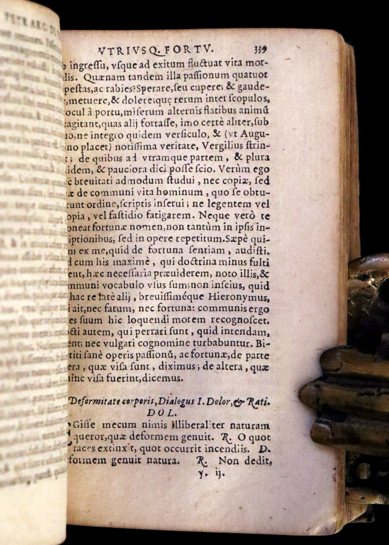 1600 Rare Book - Petrarch's Remedies for Fortune De Remediis Utriusque Fortunae