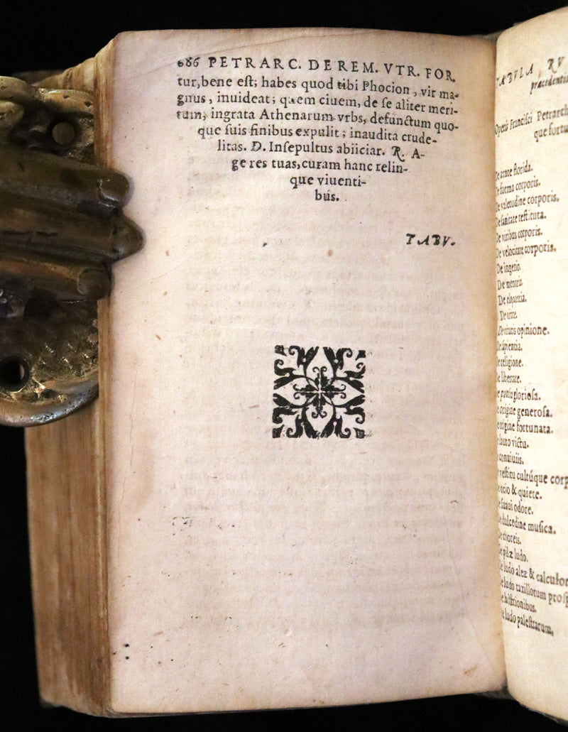 1600 Rare Book - Petrarch's Remedies for Fortune De Remediis Utriusque Fortunae