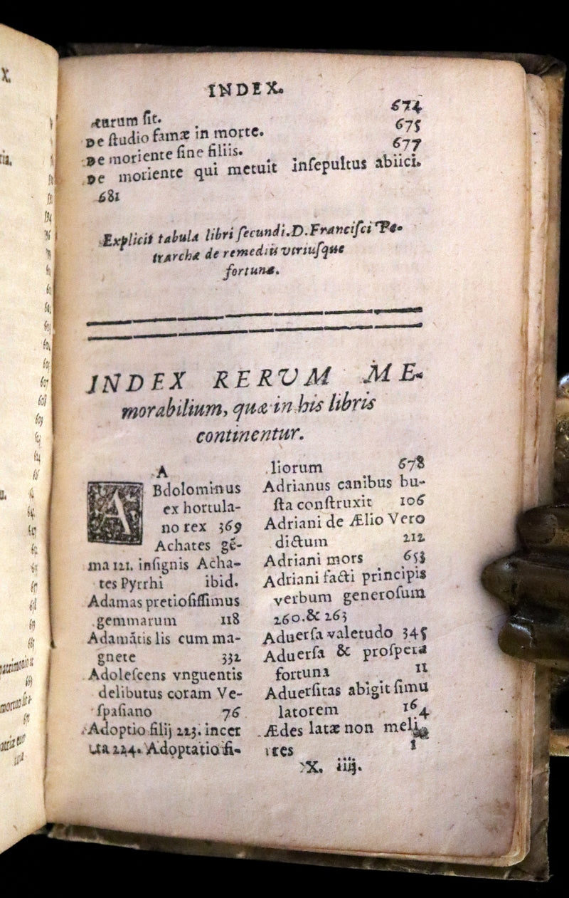 1600 Rare Book - Petrarch's Remedies for Fortune De Remediis Utriusque Fortunae