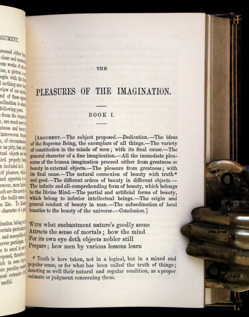 1853 Rare Book - The Pleasures of the Imagination by Mark Akenside