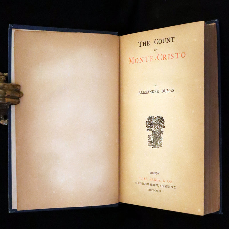1896 Scarce Book - The  Count of Monte-Cristo by Alexandre Dumas