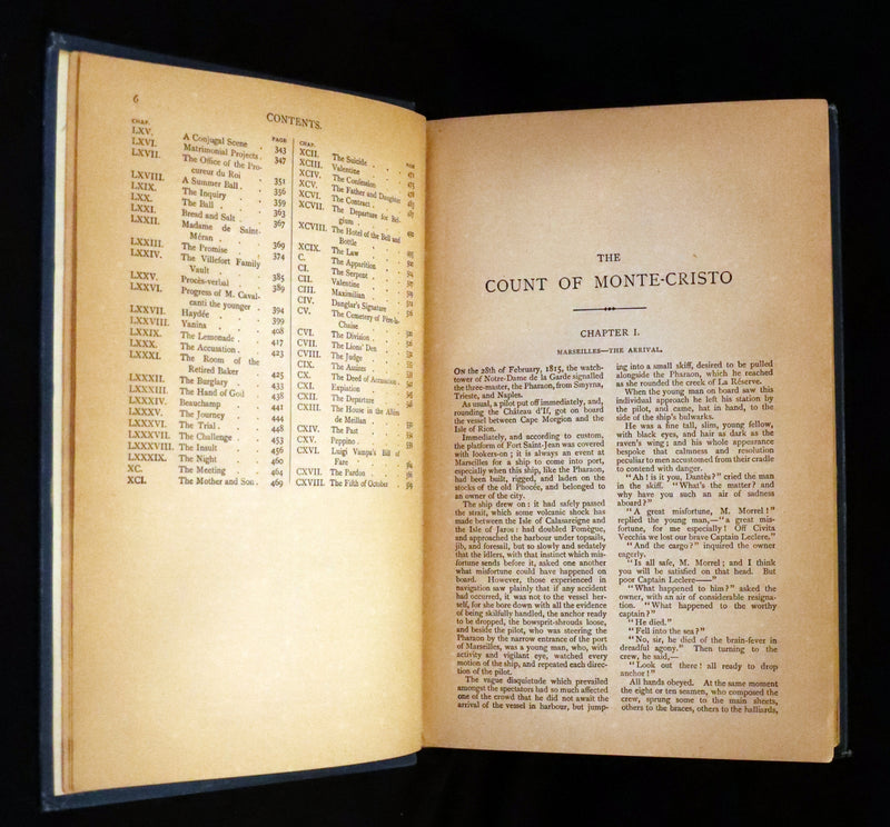 1896 Scarce Book - The  Count of Monte-Cristo by Alexandre Dumas