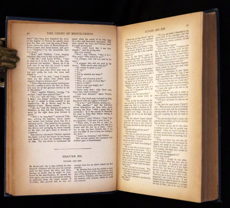 1896 Scarce Book - The  Count of Monte-Cristo by Alexandre Dumas