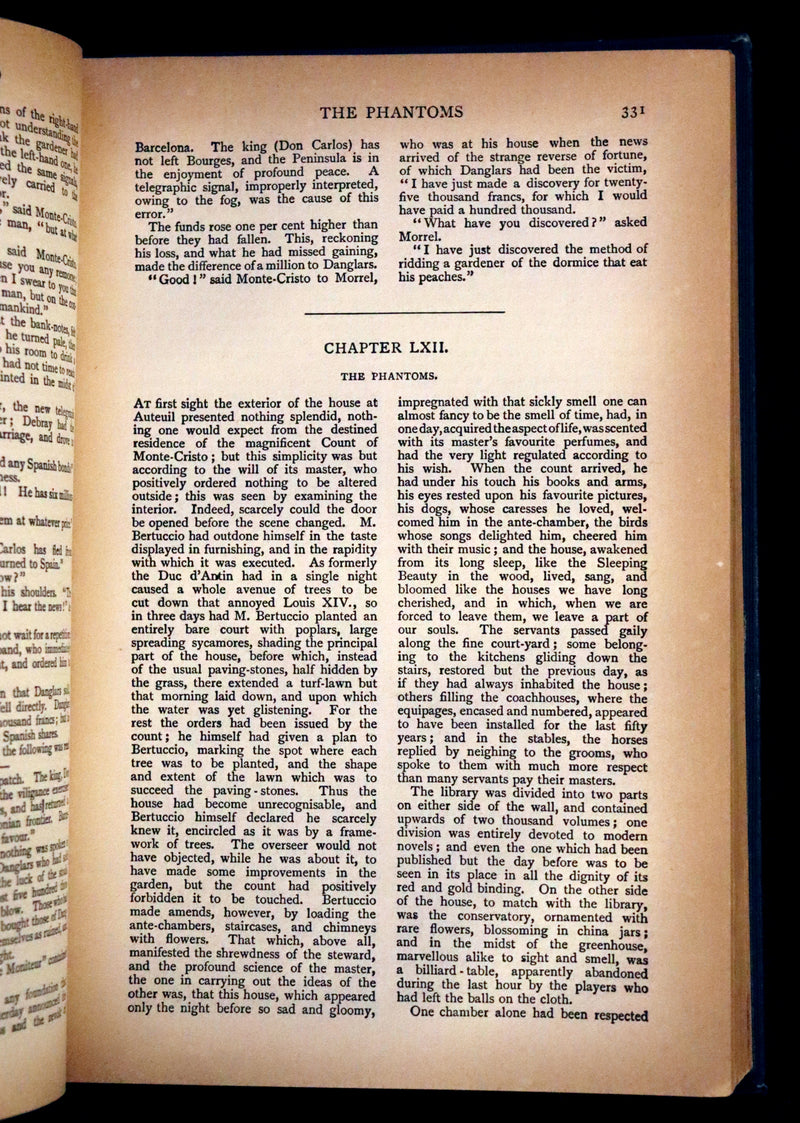 1896 Scarce Book - The  Count of Monte-Cristo by Alexandre Dumas