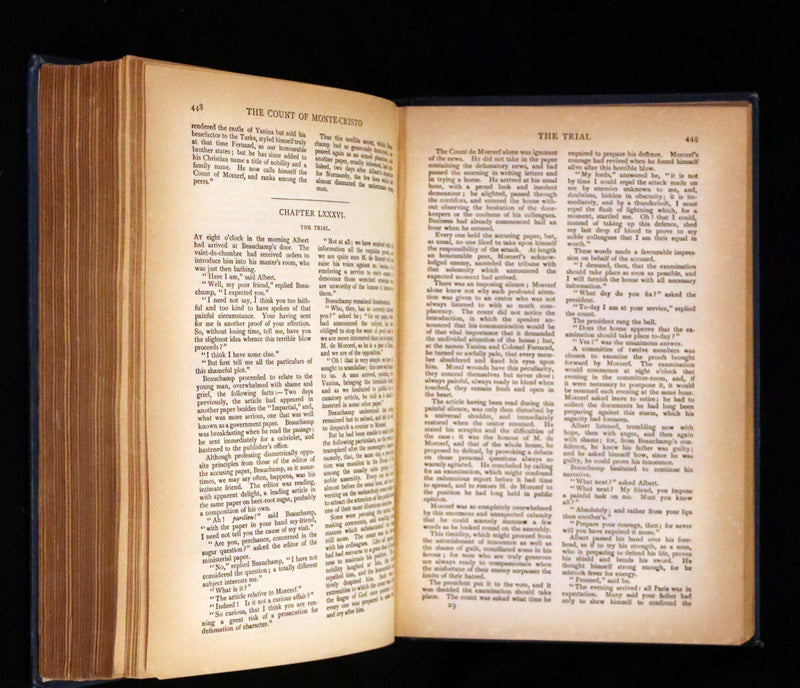 1896 Scarce Book - The  Count of Monte-Cristo by Alexandre Dumas