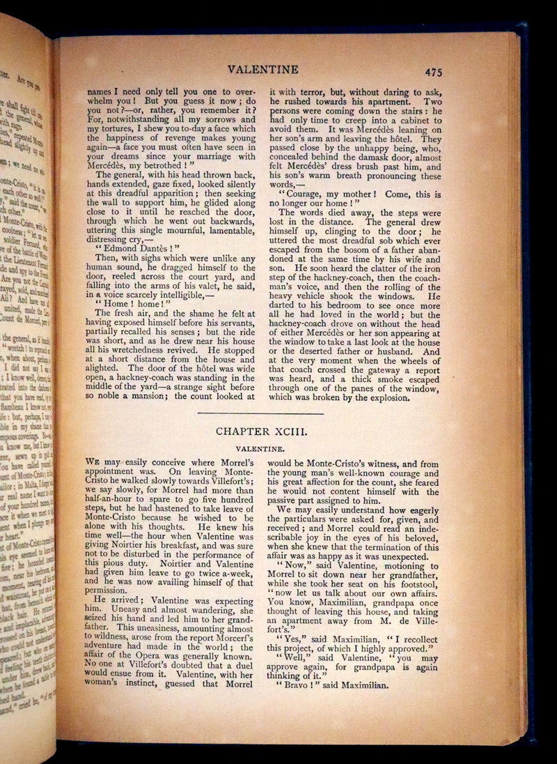 1896 Scarce Book - The  Count of Monte-Cristo by Alexandre Dumas