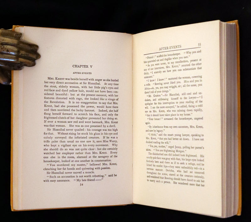 1908 First US Edition - The Red Skull, a thrilling mystery novel by Fergus Hume
