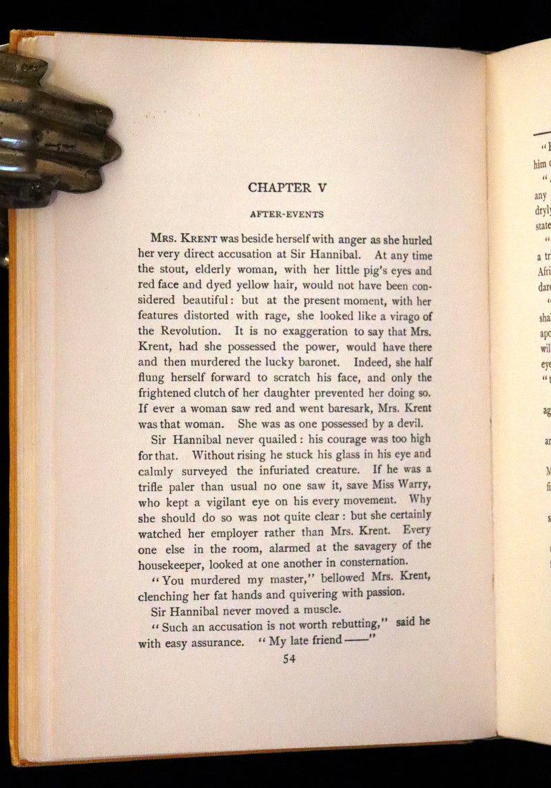 1908 First US Edition - The Red Skull, a thrilling mystery novel by Fergus Hume