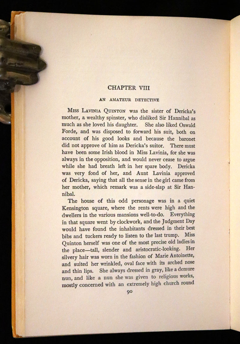1908 First US Edition - The Red Skull, a thrilling mystery novel by Fergus Hume