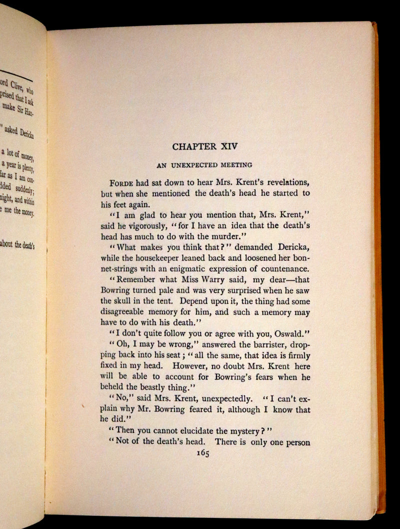 1908 First US Edition - The Red Skull, a thrilling mystery novel by Fergus Hume