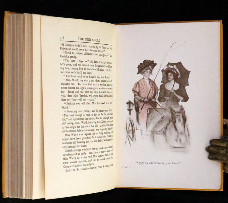 1908 First US Edition - The Red Skull, a thrilling mystery novel by Fergus Hume