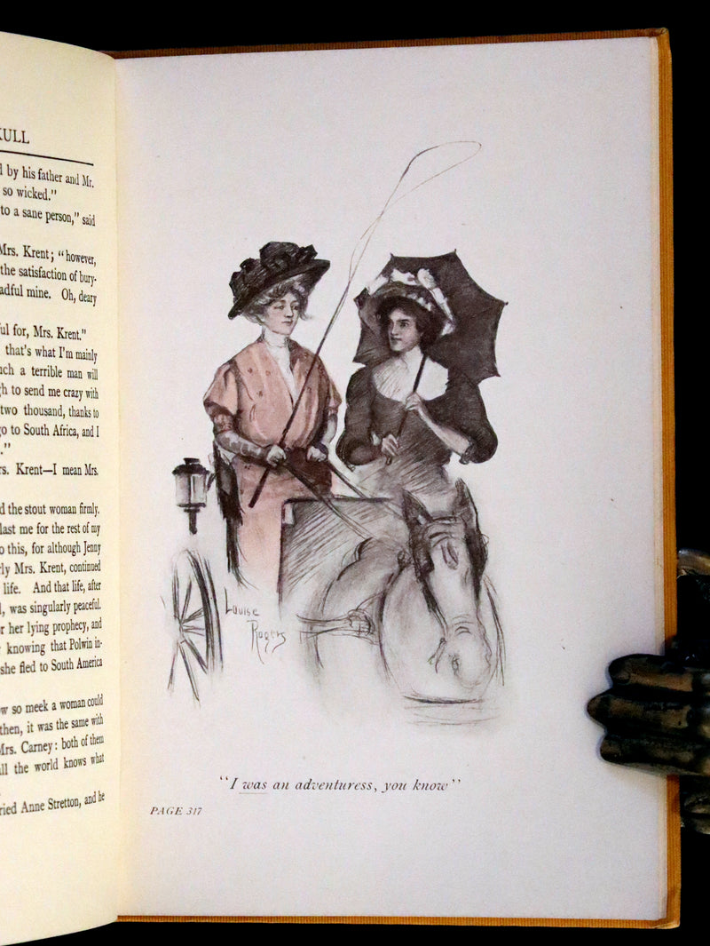 1908 First US Edition - The Red Skull, a thrilling mystery novel by Fergus Hume