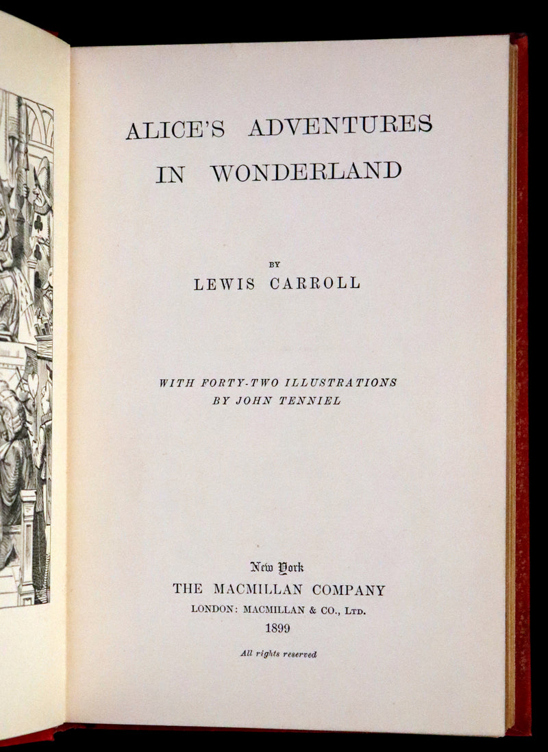 1899 Rare Book - Alice' Adventures in Wonderland by Lewis Carroll