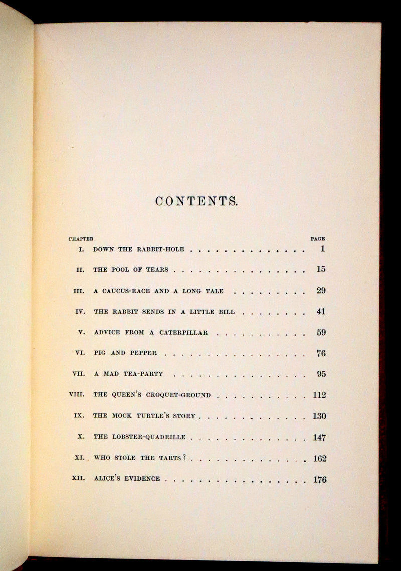 1899 Rare Book - Alice' Adventures in Wonderland by Lewis Carroll
