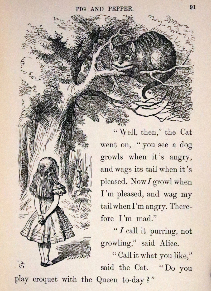 1899 Rare Book - Alice' Adventures in Wonderland by Lewis Carroll