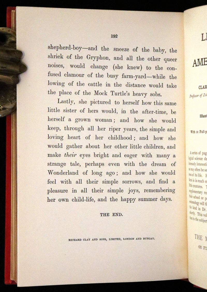 1899 Rare Book - Alice' Adventures in Wonderland by Lewis Carroll