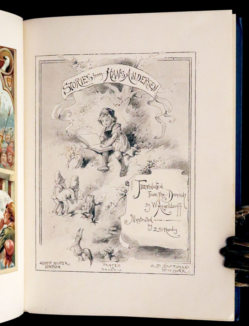 1890 Rare Book - Fairy Tales by Hans Andersen illustrated by Evelyn Stuart Hardy