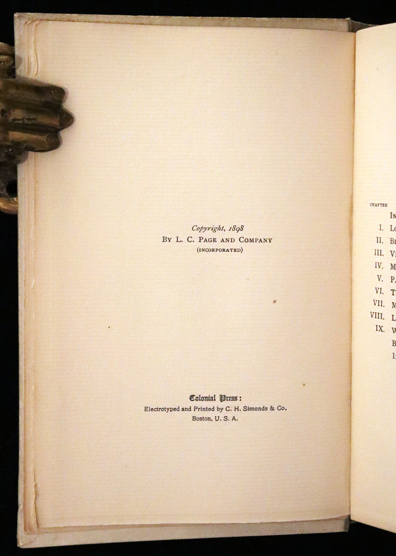 1898 Rare First Edition - Love in Art by Mary Knight Potter