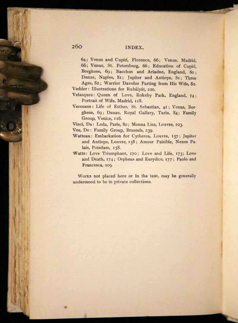 1898 Rare First Edition - Love in Art by Mary Knight Potter