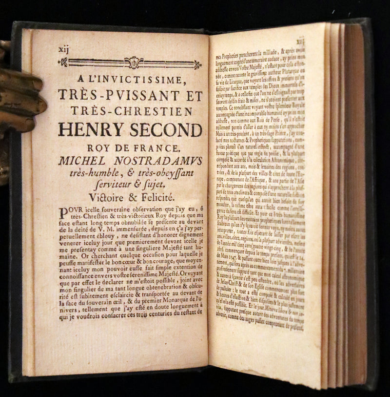 1669 Scarce French Book ~ Nostradamus Prophecies ~ Les Vrayes Centuries.