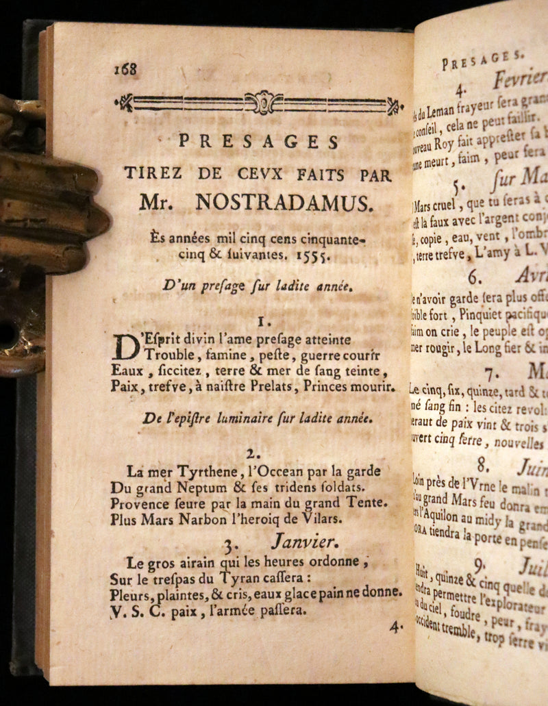 1669 Scarce French Book ~ Nostradamus Prophecies ~ Les Vrayes Centuries.