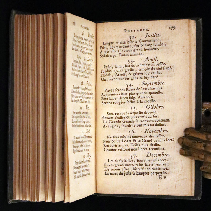 1669 Scarce French Book ~ Nostradamus Prophecies ~ Les Vrayes Centuries.