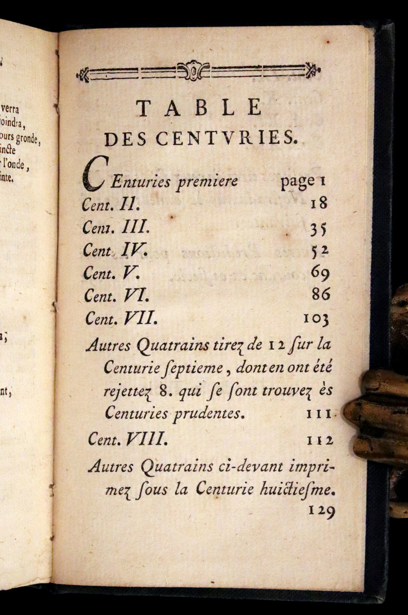 1669 Scarce French Book ~ Nostradamus Prophecies ~ Les Vrayes Centuries.