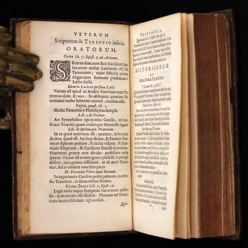 1661 Rare Latin Book - Terence's Comedies - Publii Terentii Comœdiæ Sex.