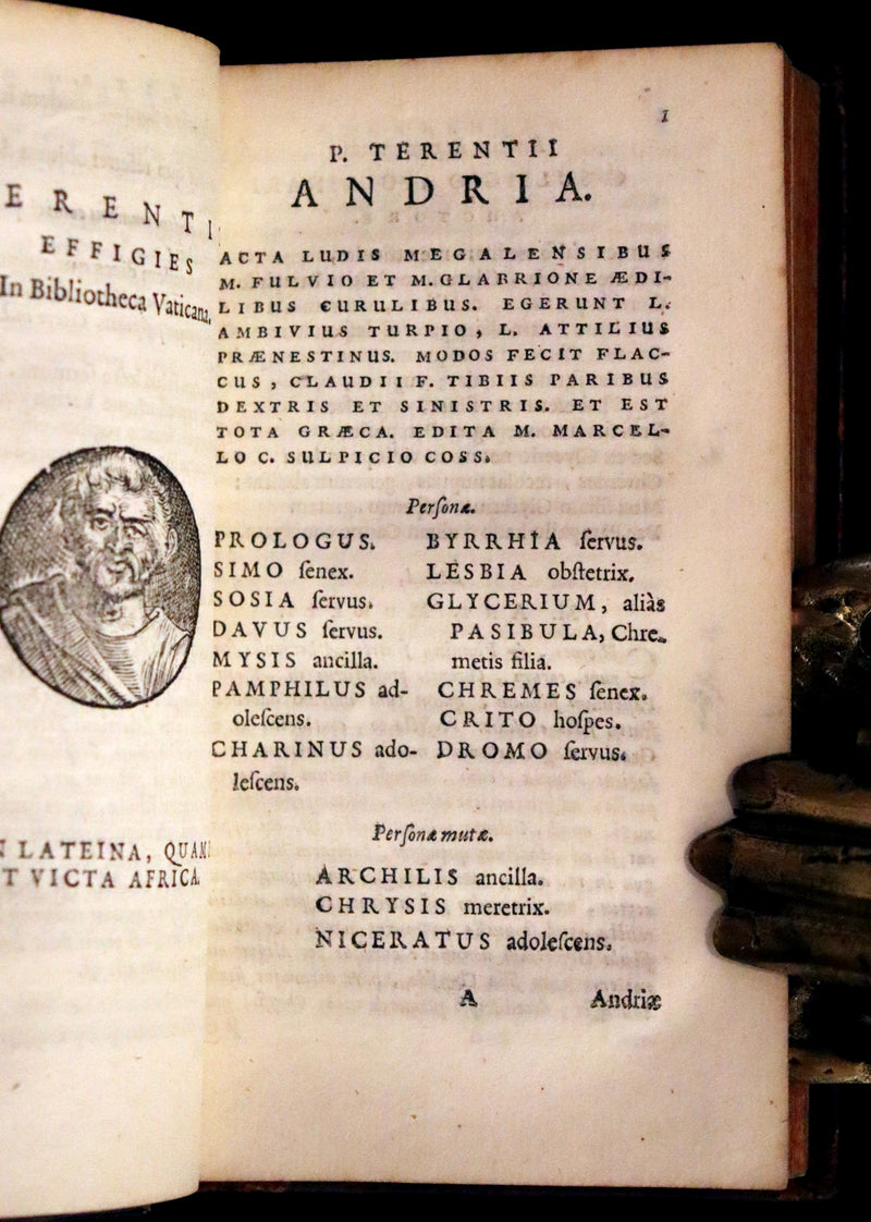 1661 Rare Latin Book - Terence's Comedies - Publii Terentii Comœdiæ Sex.