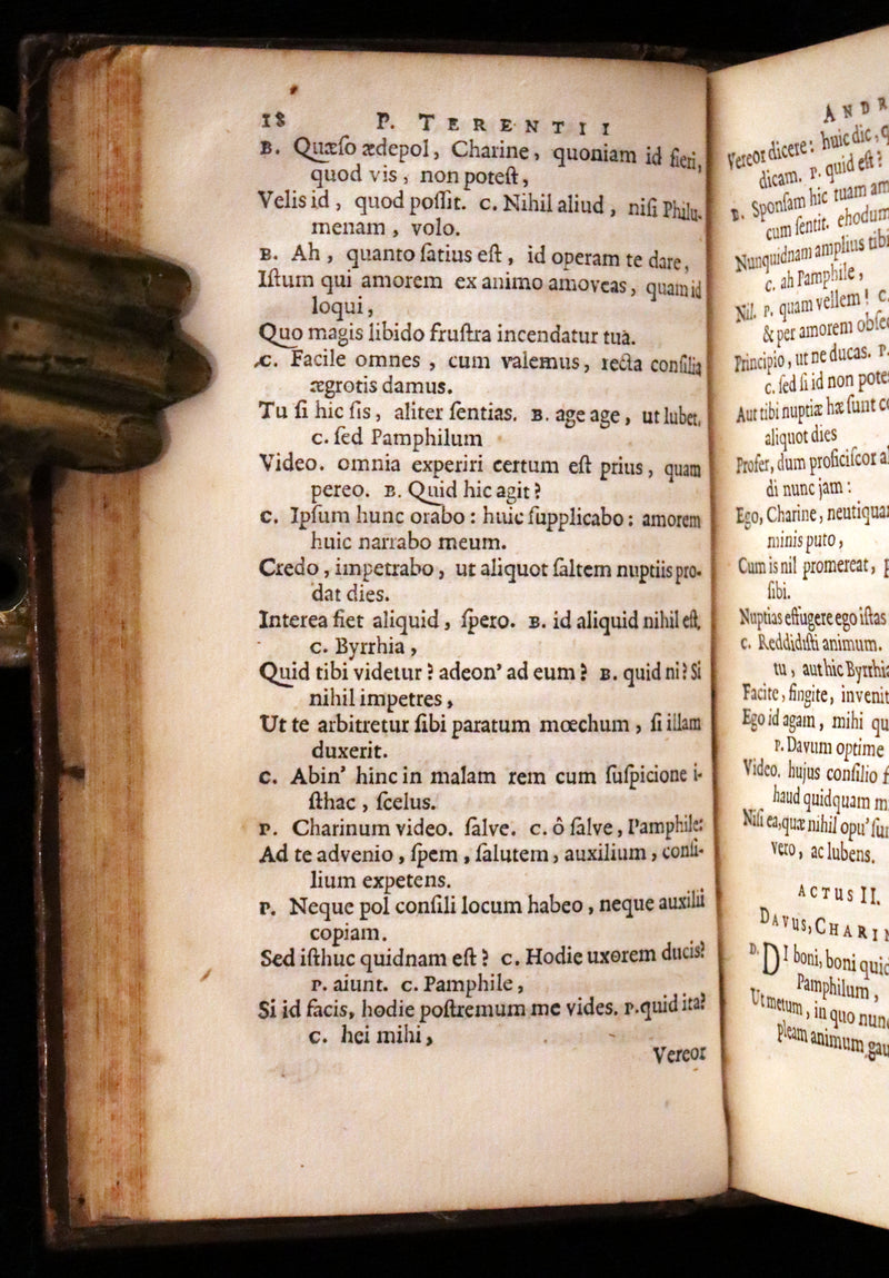 1661 Rare Latin Book - Terence's Comedies - Publii Terentii Comœdiæ Sex.