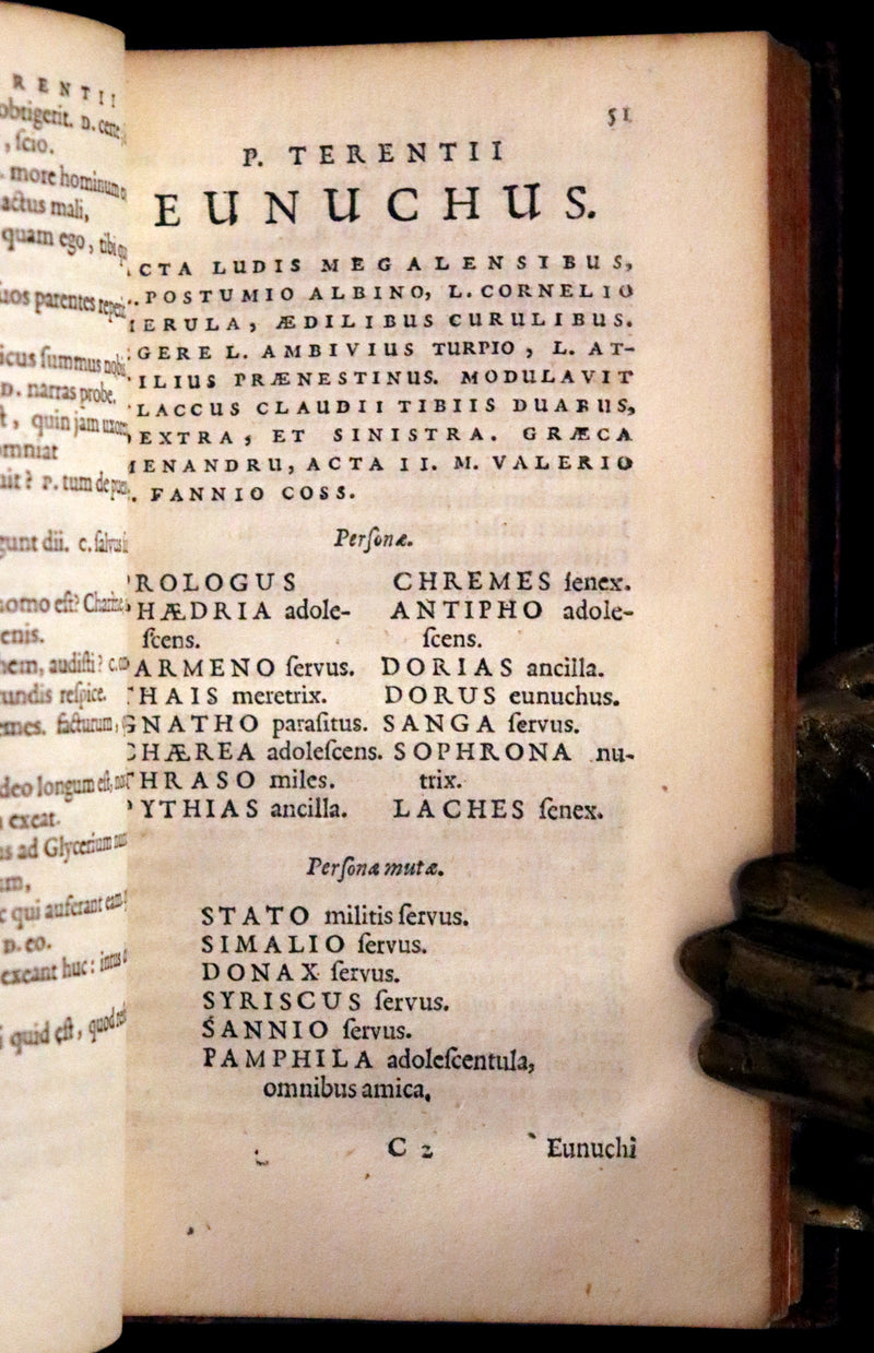 1661 Rare Latin Book - Terence's Comedies - Publii Terentii Comœdiæ Sex.