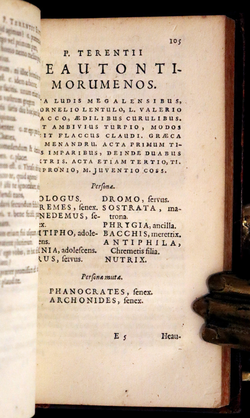 1661 Rare Latin Book - Terence's Comedies - Publii Terentii Comœdiæ Sex.