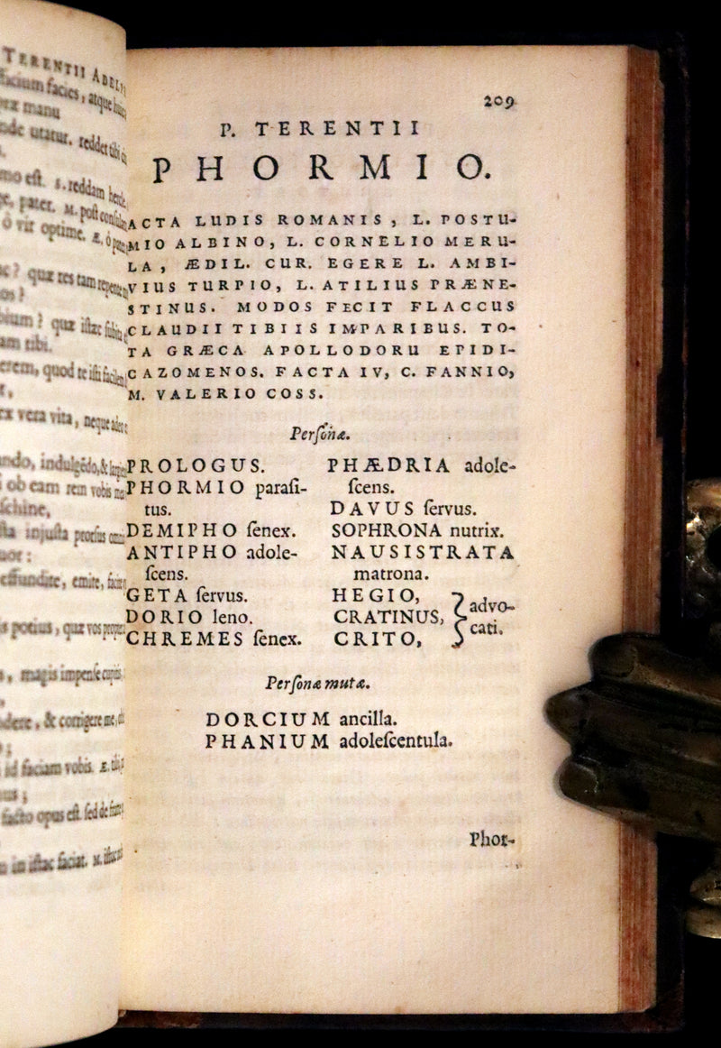 1661 Rare Latin Book - Terence's Comedies - Publii Terentii Comœdiæ Sex.