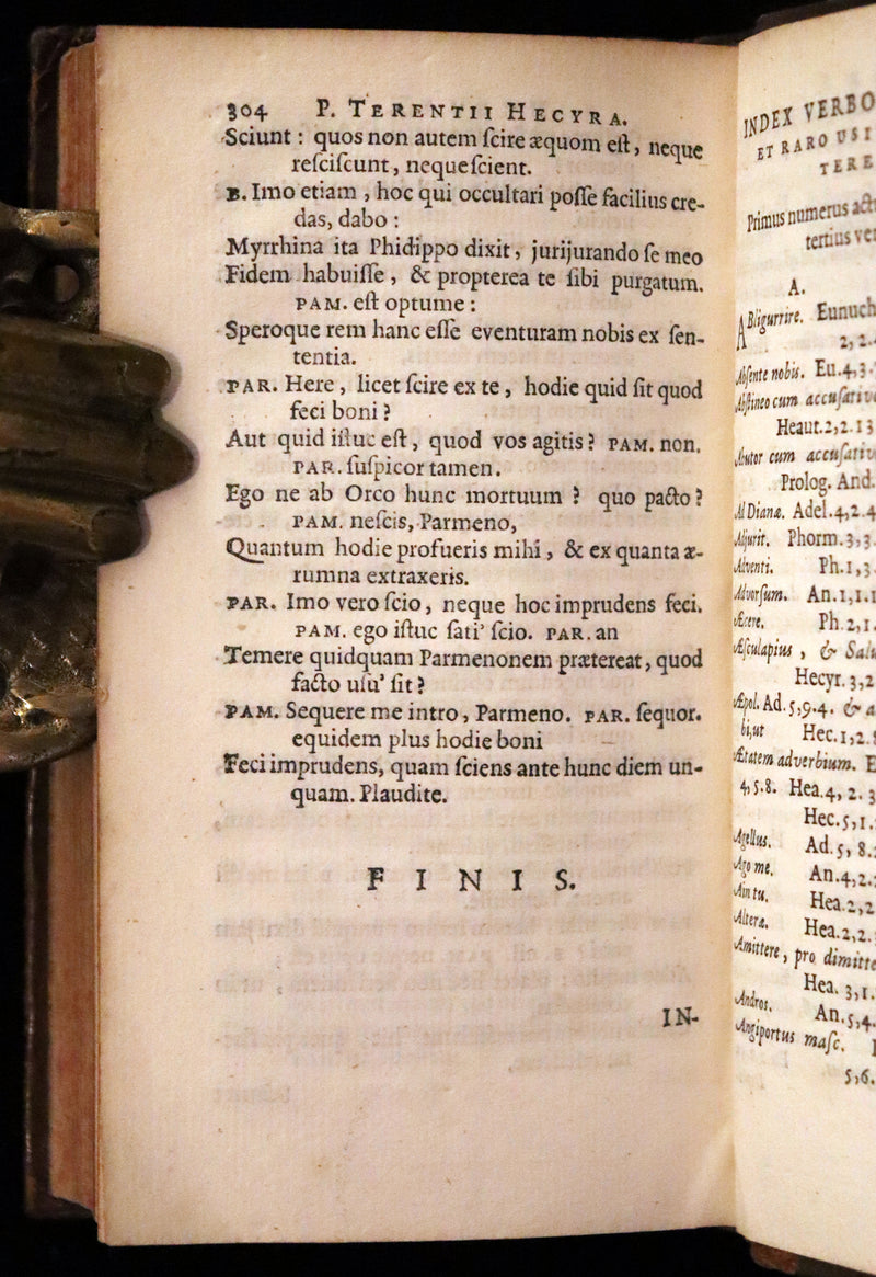 1661 Rare Latin Book - Terence's Comedies - Publii Terentii Comœdiæ Sex.