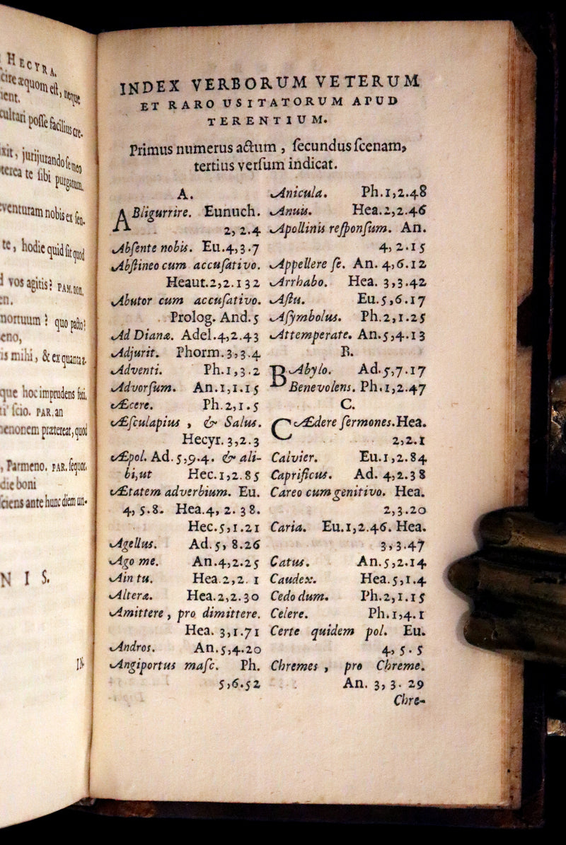 1661 Rare Latin Book - Terence's Comedies - Publii Terentii Comœdiæ Sex.