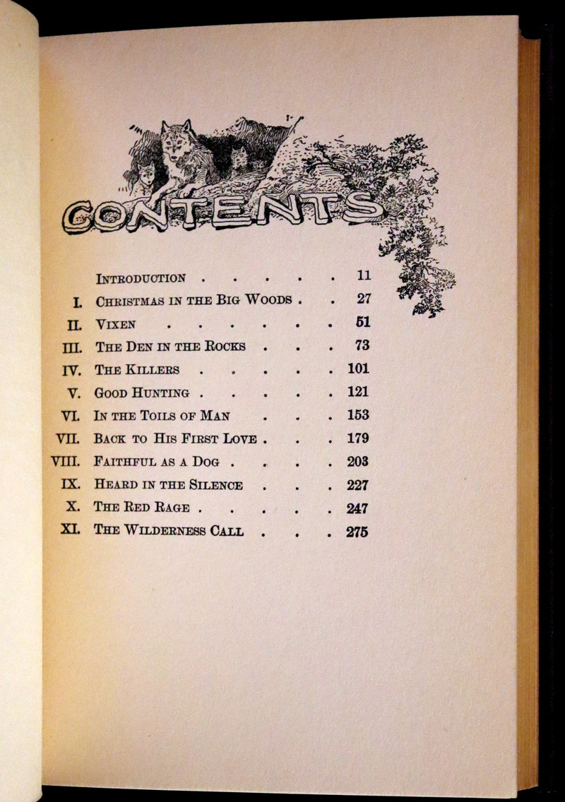 1910 First Edition - A Wilderness Dog: The Biography of a Gray Wolf.