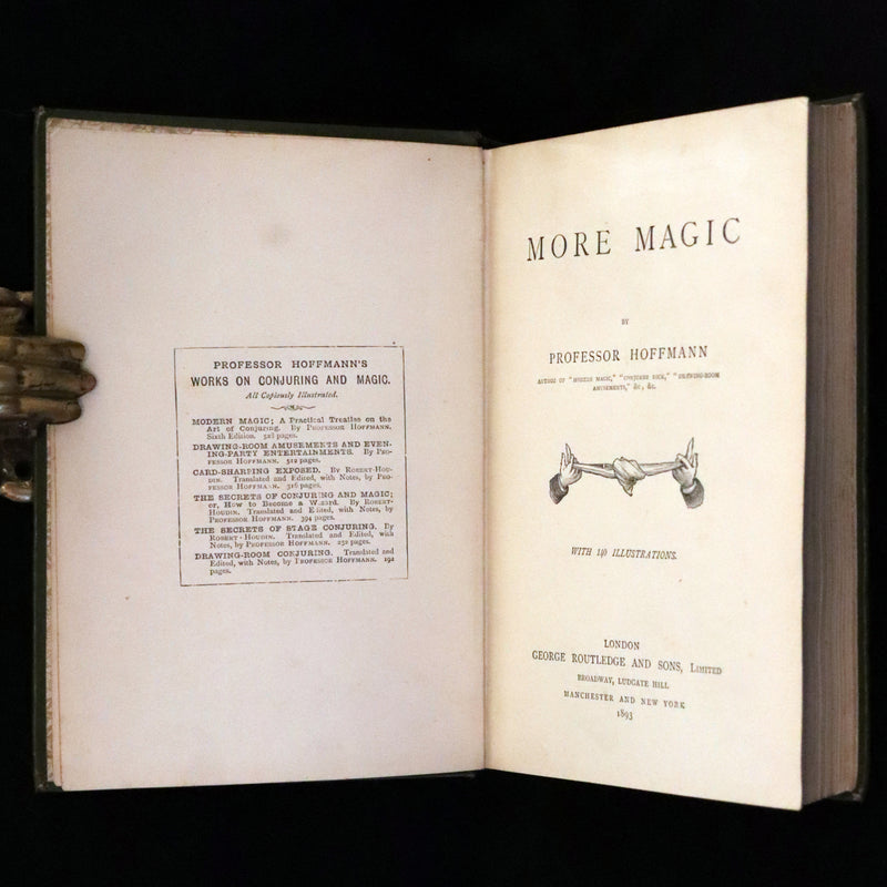1893 Rare Book - More Magic, A Practical Treatise by Professor Hoffmann