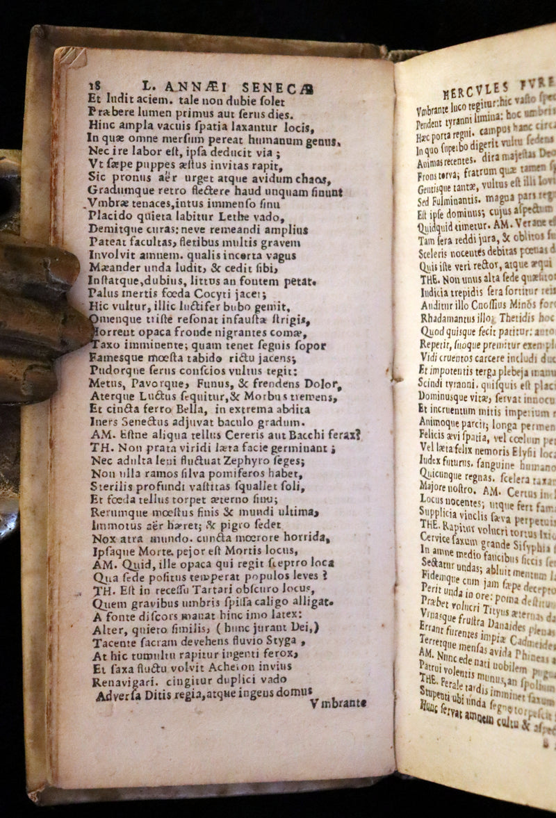 1628 Rare Latin Book - Seneca, L. Annæi Senecæ - Tragedies, Oedipus, Hercules