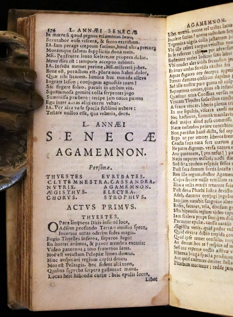 1628 Rare Latin Book - Seneca, L. Annæi Senecæ - Tragedies, Oedipus, Hercules