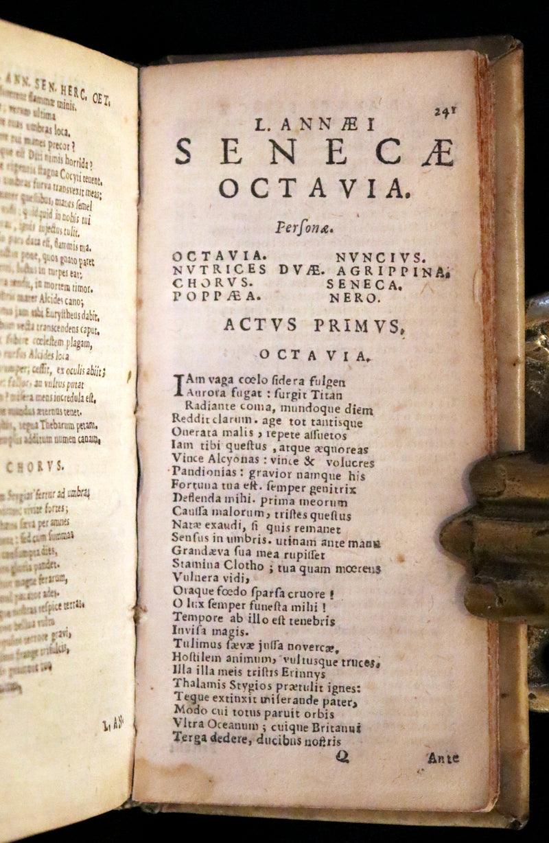 1628 Rare Latin Book - Seneca, L. Annæi Senecæ - Tragedies, Oedipus, Hercules